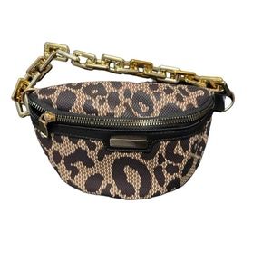 Leopard print belt bag